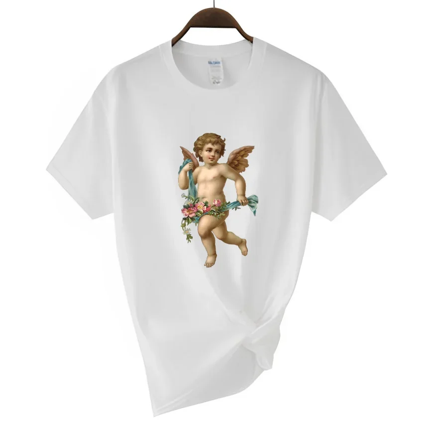 Women Casual T-shirt Cute Angel Kawaii Print Ladies Tees Retro Y2k Design 100% Cotton Female Short Sleeve T-shirts S-3XL
Women Casual T-shirt Cute Angel Kawaii Print Ladies Tees Retro Y2k Design 100% Cotton Female Short Sleeve T-shirts S-3XL