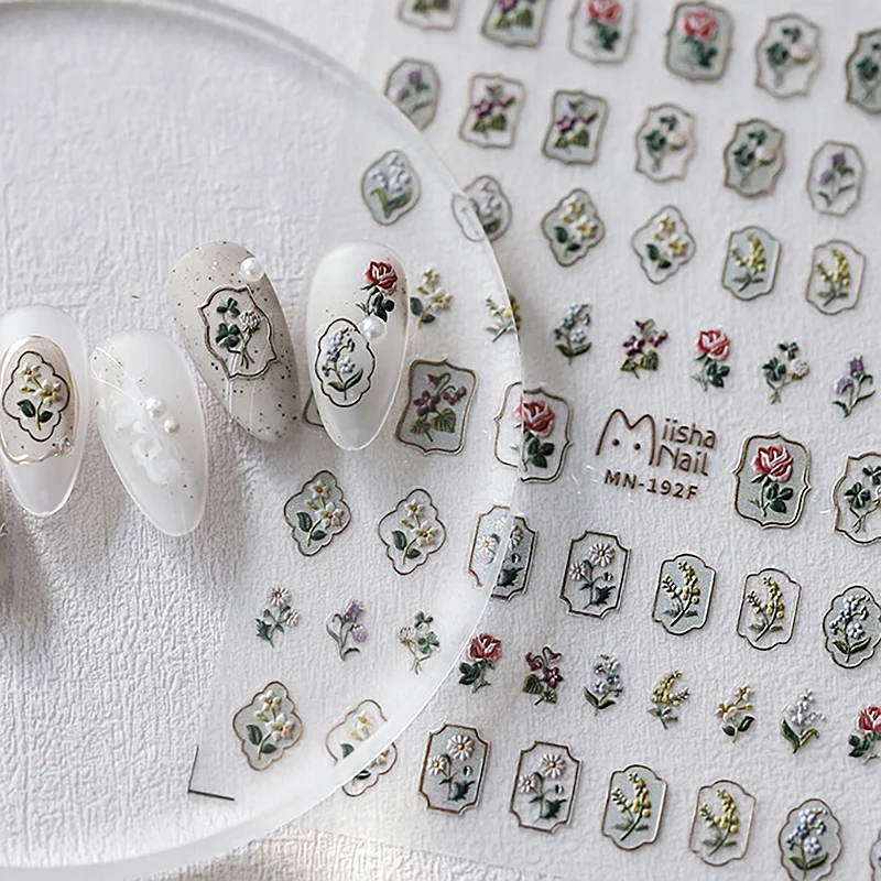 1 Sheet 5D Realistic Relief Retro Various 3D Colorful Flowers In Frame Adhesive Nail Art Stickers Decals Manicure Ornaments
1 Sheet 5D Realistic Relief Retro Various 3D Colorful Flowers In Frame Adhesive Nail Art Stickers Decals Manicure Ornaments