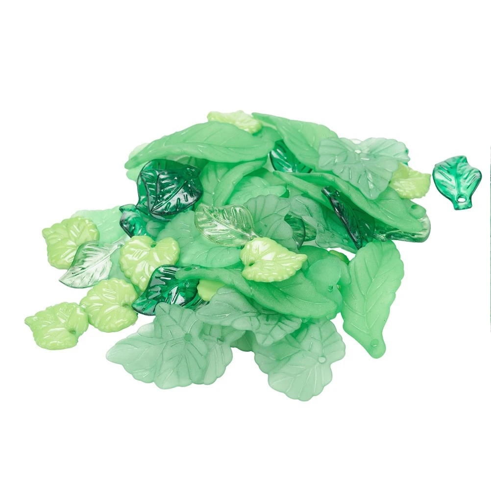 120pcs Green Leaf Pendant DIY Jewelry Necklace Pendants Earrings Charms Bracelets Accessories Acrylic Material
120pcs Green Leaf Pendant DIY Jewelry Necklace Pendants Earrings Charms Bracelets Accessories Acrylic Material