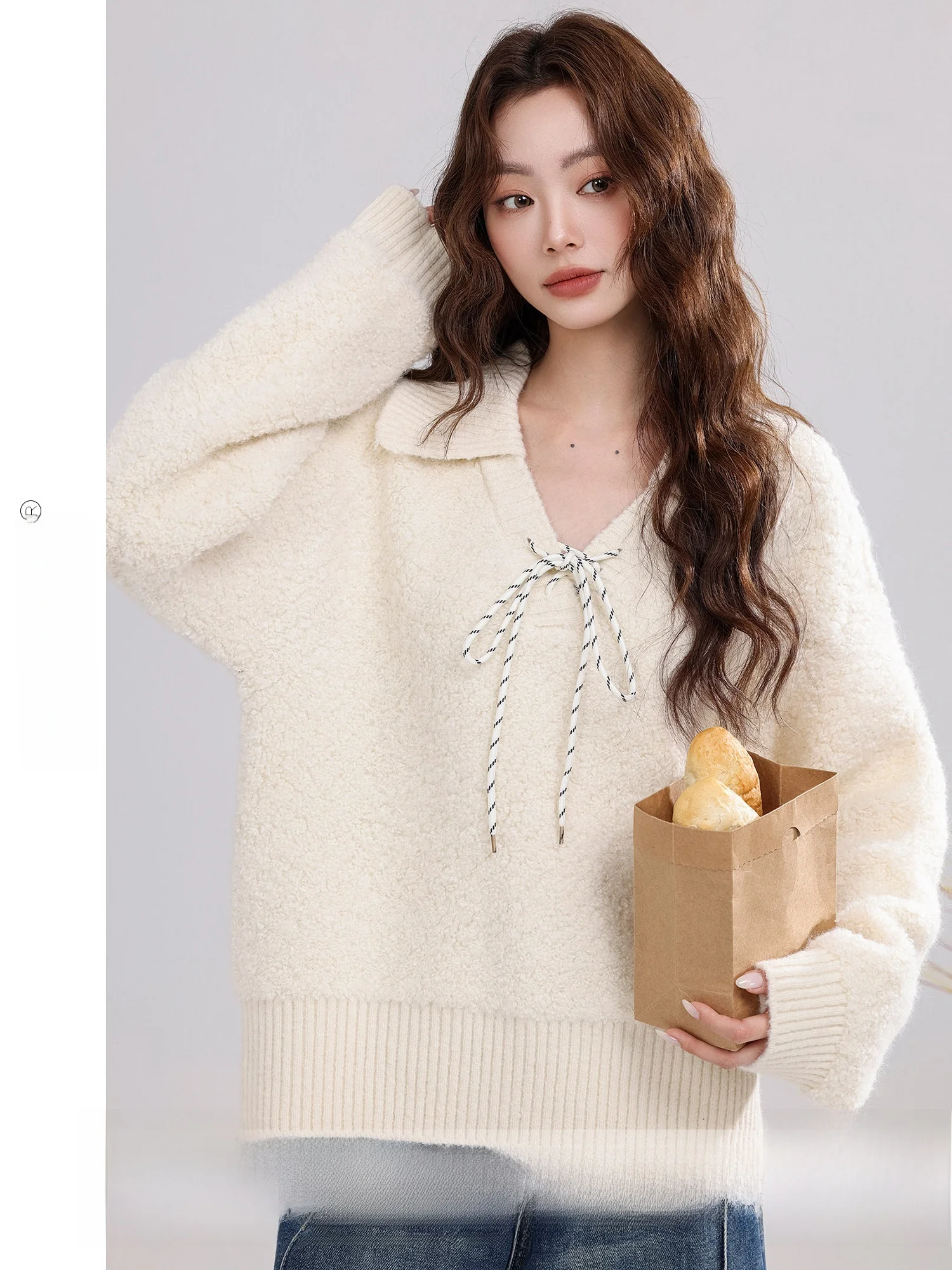 Warm Casual Loose Winter V-ne Thiened Sweater Women Commute Versatile Thiened Winter Sweater Comfortable Breathable
Warm Casual Loose Winter V-ne Thiened Sweater Women Commute Versatile Thiened Winter Sweater Comfortable Breathable
