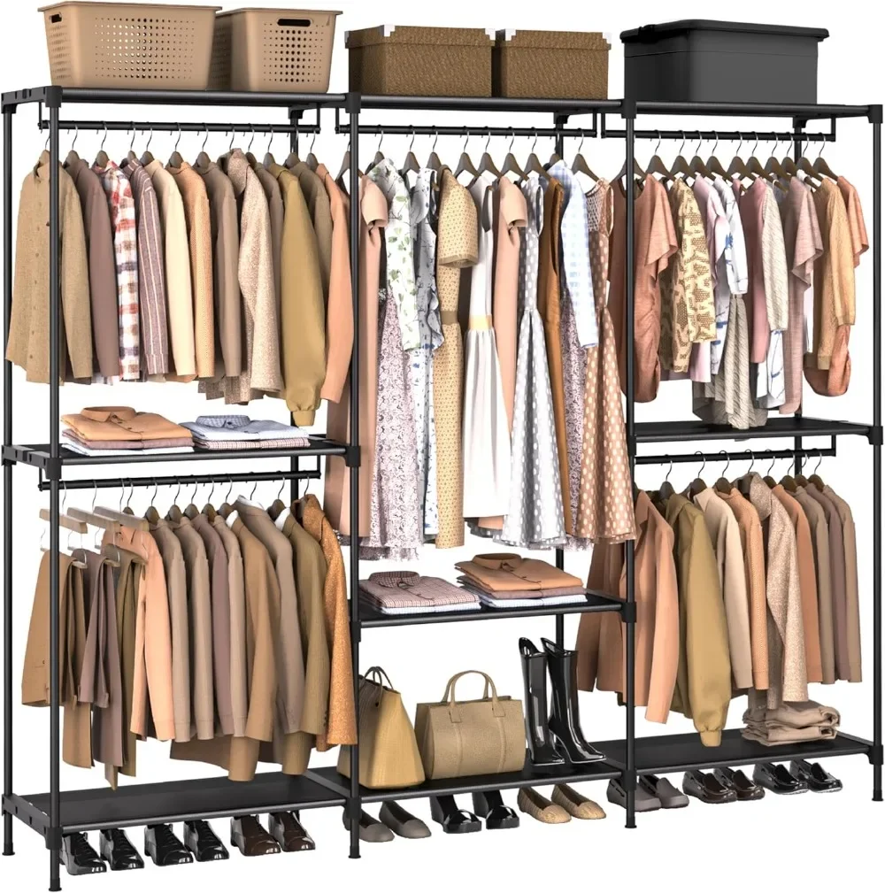 Clothes Rack, Portable Closet, 80.7 Inch Extra Large Capacity Wardrobe Closet, Clothes Storage Organizer with Shelves
Clothes Rack, Portable Closet, 80.7 Inch Extra Large Capacity Wardrobe Closet, Clothes Storage Organizer with Shelves
