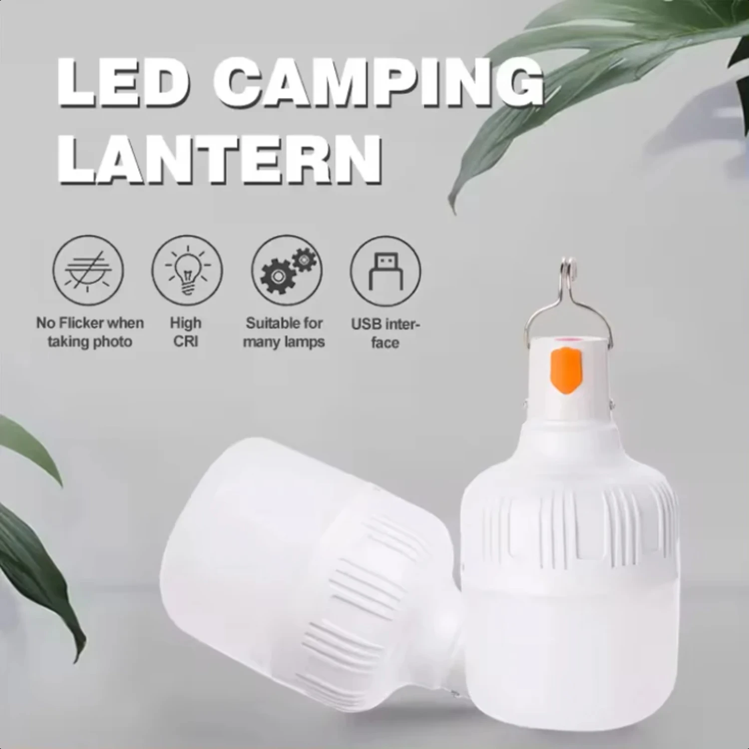 Versatile 20W Rechargeable LED Lamp Bulbs - Bright and Portable with Hook for Camping, Fishing, Night Lights, and Lanterns - Con
Versatile 20W Rechargeable LED Lamp Bulbs - Bright and Portable with Hook for Camping, Fishing, Night Lights, and Lanterns - Con