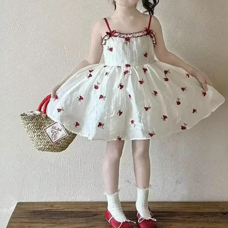 2025 New Summer Girls Floral Princess Dress, Sweet Sleeveless Strap Party Gown for Age 2-7 Years Birthday Celebration Dress
2025 New Summer Girls Floral Princess Dress, Sweet Sleeveless Strap Party Gown for Age 2-7 Years Birthday Celebration Dress