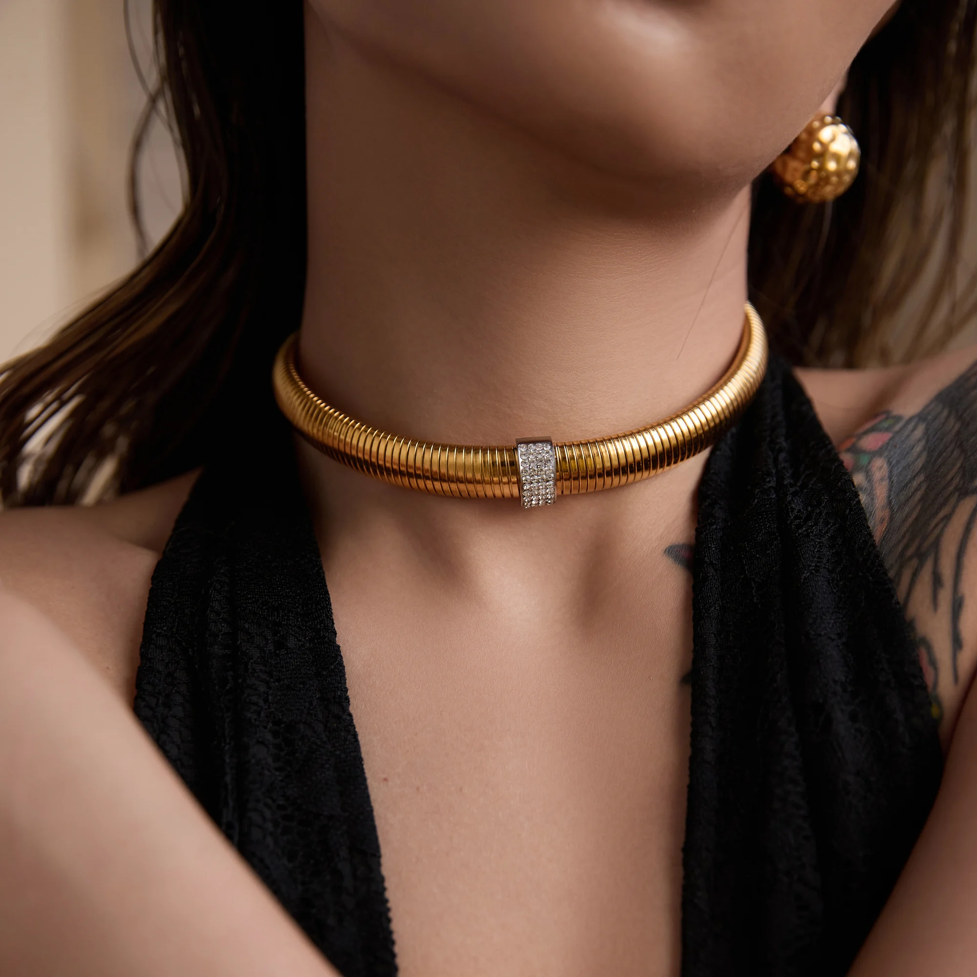DASEIN New 18k Gold Plated Eden Bouquet Choker Tarnish Free Stainless Steel Zircon Gypsy Necklace for Women Lady Jewelry Gift
DASEIN New 18k Gold Plated Eden Bouquet Choker Tarnish Free Stainless Steel Zircon Gypsy Necklace for Women Lady Jewelry Gift