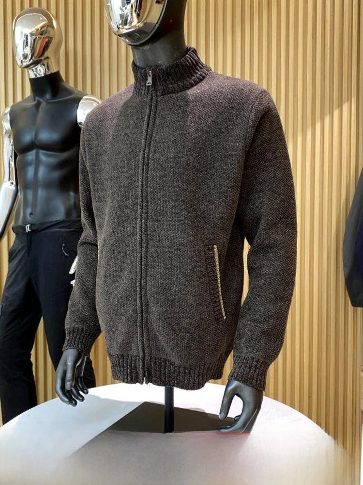 Thickened Fleece Winter Men's Outdoor Zipper Knitted Cardigan Stand Collar All-Match Snowy Nylon Versatile Fashion Urban Style
Thickened Fleece Winter Men's Outdoor Zipper Knitted Cardigan Stand Collar All-Match Snowy Nylon Versatile Fashion Urban Style