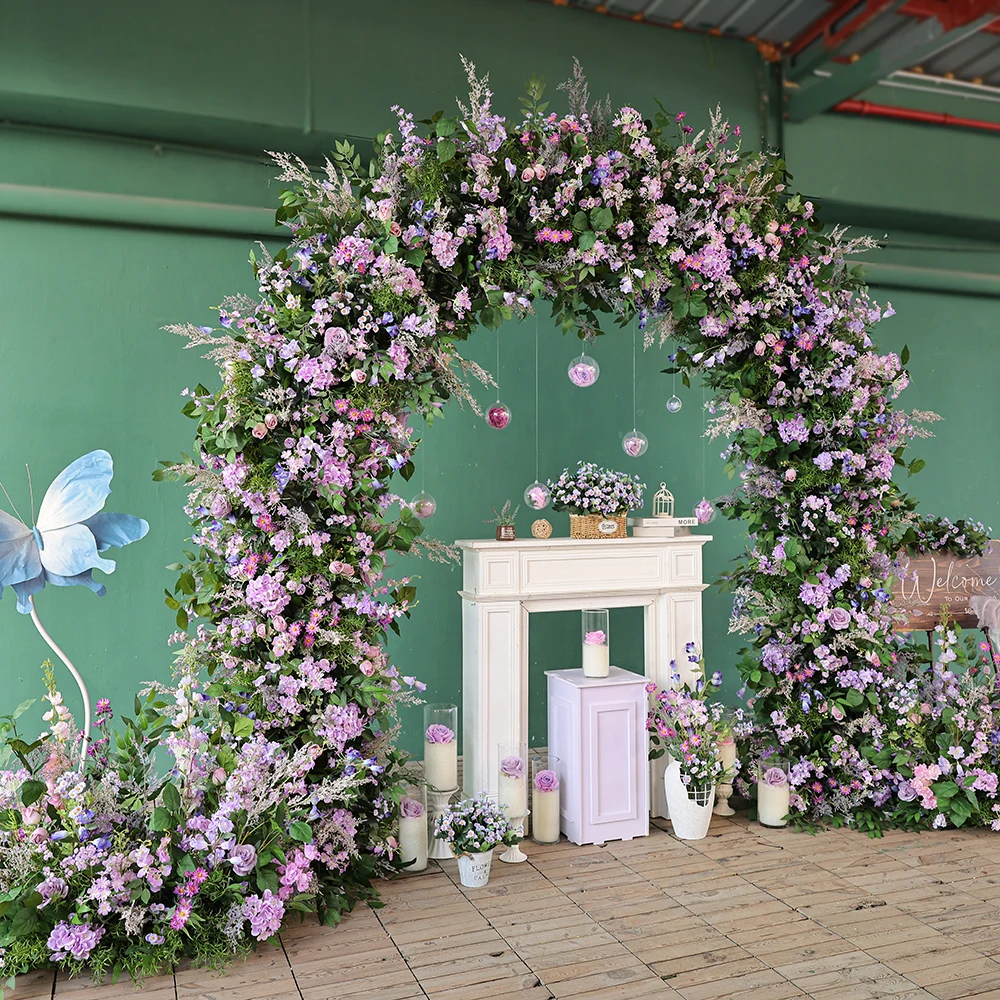 Green Purple Flowers Artificial Arch Flower Arrangements Floor Flower Row Perfect for Wedding Party Backdrop Decorations HY2939
Green Purple Flowers Artificial Arch Flower Arrangements Floor Flower Row Perfect for Wedding Party Backdrop Decorations HY2939
