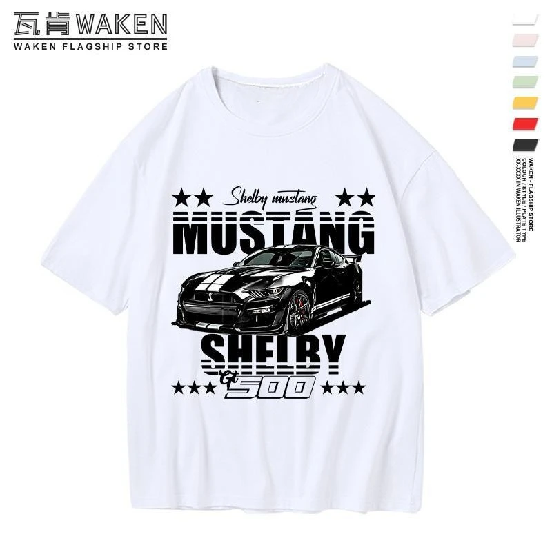 Shelby Ford Mustang GT Muscle Car с трендовой футболкой для отдыха с короткими рукавами
Shelby Ford Mustang GT Muscle Car с трендовой футболкой для отдыха с короткими рукавами