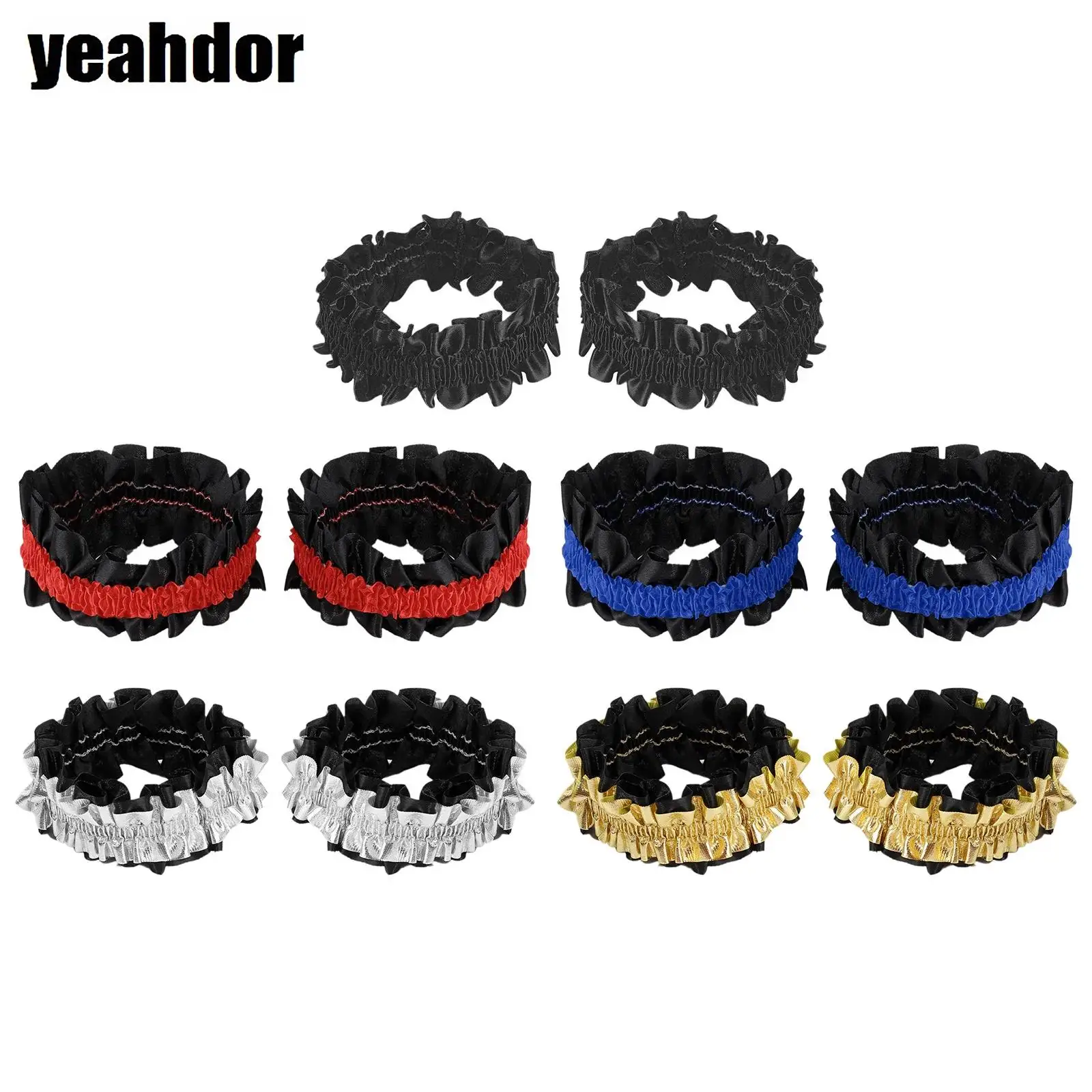 5 Pair Metallic Shiny Elastic Armbands Thigh Bands Ruched Ruffled Armbands Garters Hairband for Men Women
5 Pair Metallic Shiny Elastic Armbands Thigh Bands Ruched Ruffled Armbands Garters Hairband for Men Women