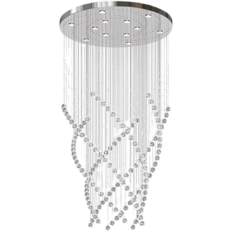 Modern light luxury, spiral staircase crystal chandelier, atmosphere
Modern light luxury, spiral staircase crystal chandelier, atmosphere