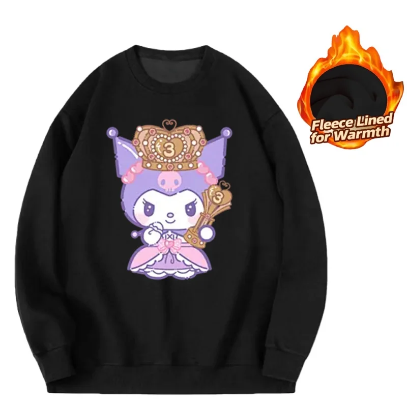 Топ с длинными рукавами и круглым вырезом с принтом серии Sanrio, милая и теплая футболка с длинными рукавами и круглым вырезом на флисовой подкладке, 100% хлопок
Топ с длинными рукавами и круглым вырезом с принтом серии Sanrio, милая и теплая футболка с длинными рукавами и круглым вырезом на флисовой подкладке, 100% хлопок