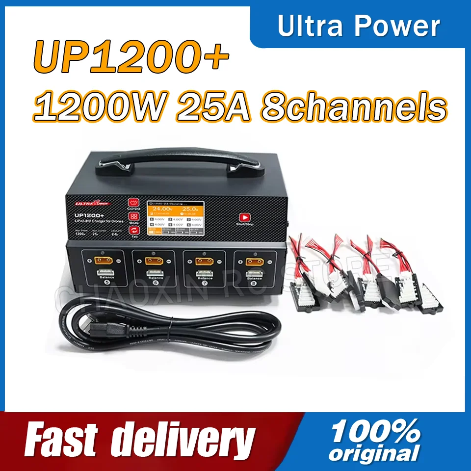 Ultra Power UP1200+ 25A UAV Fast Balance Charger With Display Screen For 8 Channel 2-6S LiPo LiHV Battery
Ultra Power UP1200+ 25A UAV Fast Balance Charger With Display Screen For 8 Channel 2-6S LiPo LiHV Battery