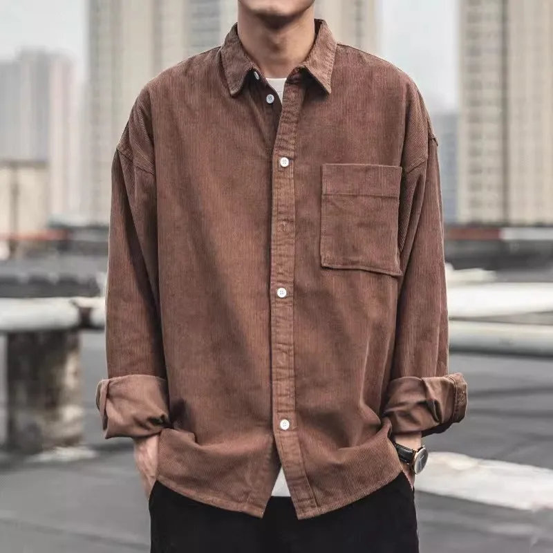 Retro Japanese Sle Long Sve Corduroy irt Loose Casual Workwear for Men Spring Autumn Seasonal Wear Polyester Fiber
Retro Japanese Sle Long Sve Corduroy irt Loose Casual Workwear for Men Spring Autumn Seasonal Wear Polyester Fiber