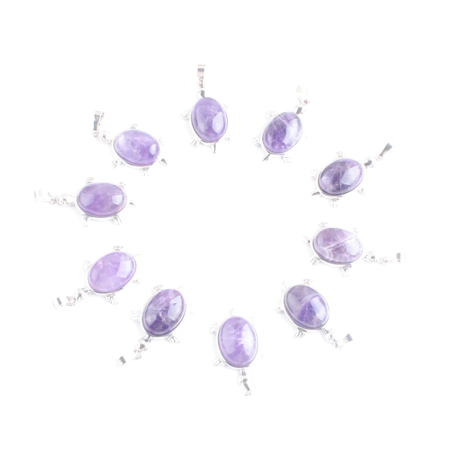 Natural Amethyst Stone Turtle Pendants Animal Tortoise Shape Charm Amulet Jewelry Gift Pretty Wholesale 10Pcs AN4310
Natural Amethyst Stone Turtle Pendants Animal Tortoise Shape Charm Amulet Jewelry Gift Pretty Wholesale 10Pcs AN4310