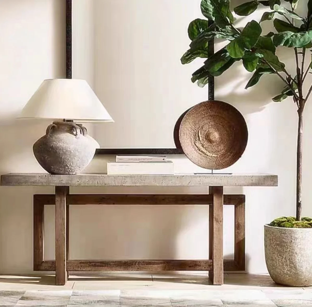 #American-style Solid Wood Faux Cement Mirrored Rose Gold Console Table Wabi-Sabi Retro Distressed Industrial Minimalist Entrywa
#American-style Solid Wood Faux Cement Mirrored Rose Gold Console Table Wabi-Sabi Retro Distressed Industrial Minimalist Entrywa