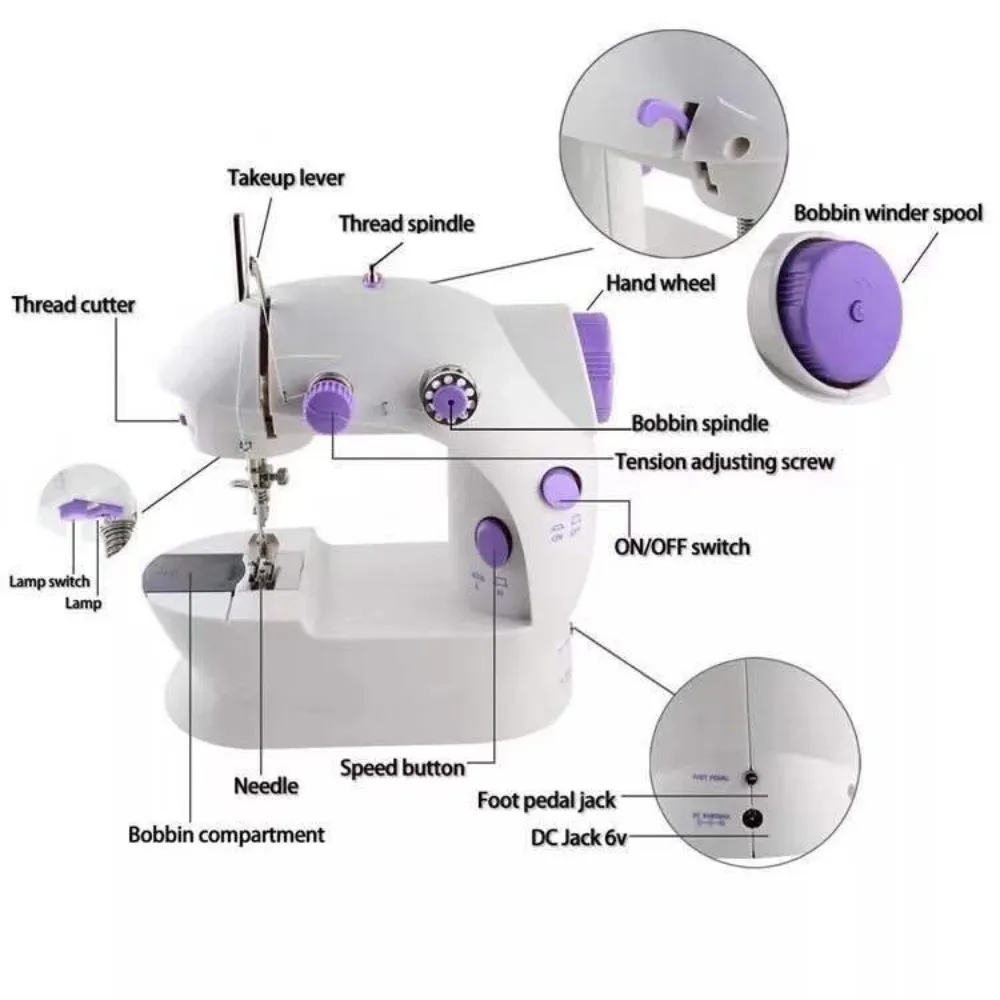 Электрическая швейная машина с двойной нитью, светодиодная подсветка, ножная педаль, портативная швейная машина, 2-скоростная бытовая швейная машина для домашнего использования
Электрическая швейная машина с двойной нитью, светодиодная подсветка, ножная педаль, портативная швейная машина, 2-скоростная бытовая швейная машина для домашнего использования