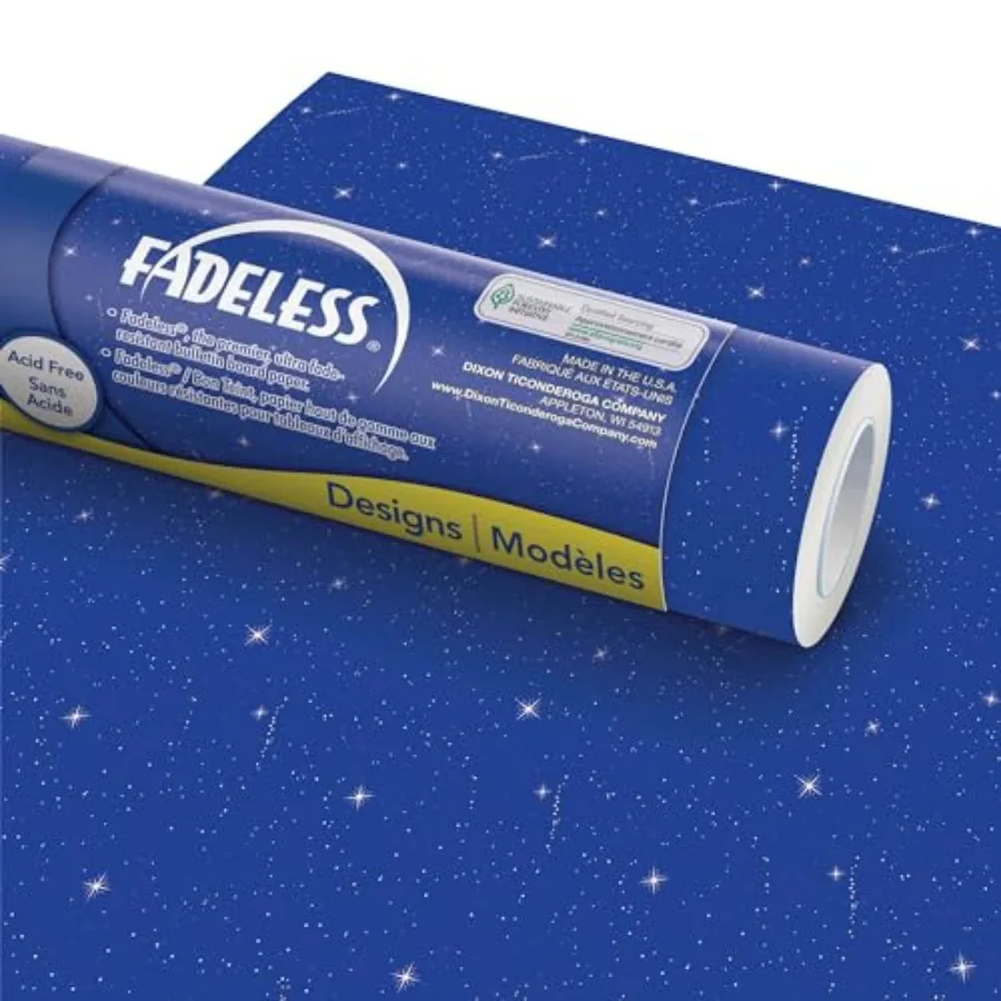 Bulletin Board Paper Fade-Resist Paper for Classroom Decor " 1' 1 Roll
Bulletin Board Paper Fade-Resist Paper for Classroom Decor " 1' 1 Roll