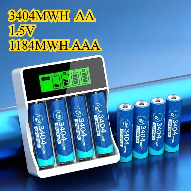 3404MWH AA1.5V1184MWH Литиевые аккумуляторные батареи AAA 3400 мАч — USB-зарядка большой емкости для умных замков, игрушек
3404MWH AA1.5V1184MWH Литиевые аккумуляторные батареи AAA 3400 мАч — USB-зарядка большой емкости для умных замков, игрушек