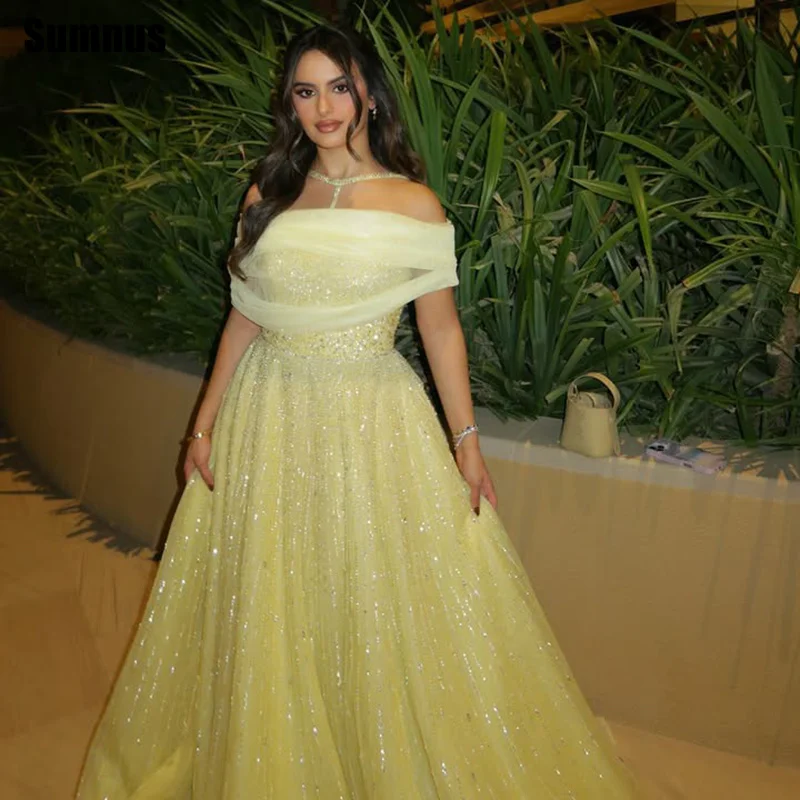 Sumnus Modern A-Line Prom Dress Off Shoulder Beading Floor Length Evening Dress Gala فساتين سهرة Customized
Sumnus Modern A-Line Prom Dress Off Shoulder Beading Floor Length Evening Dress Gala فساتين سهرة Customized