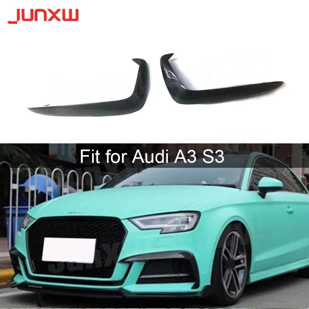 Carbon Fiber Front Bumper Fog Lamp Fins Vent Trims Decoration for Audi A3 S3 Sline sedan 2017-2019 not for Hatchback FRP
Carbon Fiber Front Bumper Fog Lamp Fins Vent Trims Decoration for Audi A3 S3 Sline sedan 2017-2019 not for Hatchback FRP