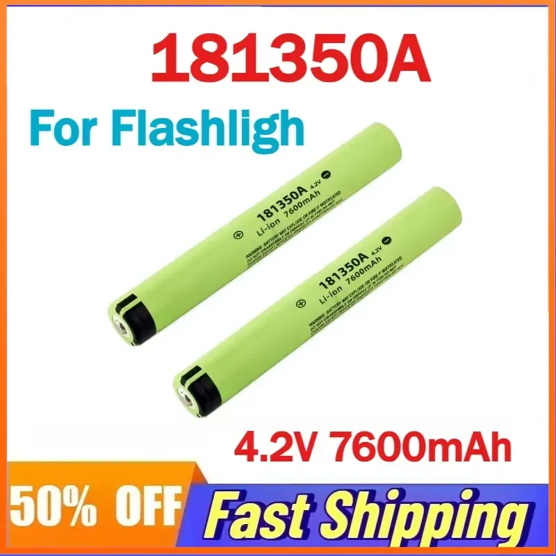 4.2V 7600mAh 181350A Rechargeable Lithium Battery for Flashlight Rechargeable Batteries
4.2V 7600mAh 181350A Rechargeable Lithium Battery for Flashlight Rechargeable Batteries