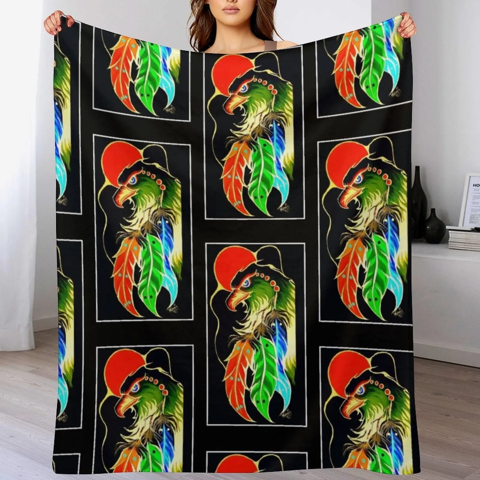 Colorful are the Eagle's feathers Throw Blanket Warm Plush Fuzzy Blanket for Living Room
Colorful are the Eagle's feathers Throw Blanket Warm Plush Fuzzy Blanket for Living Room