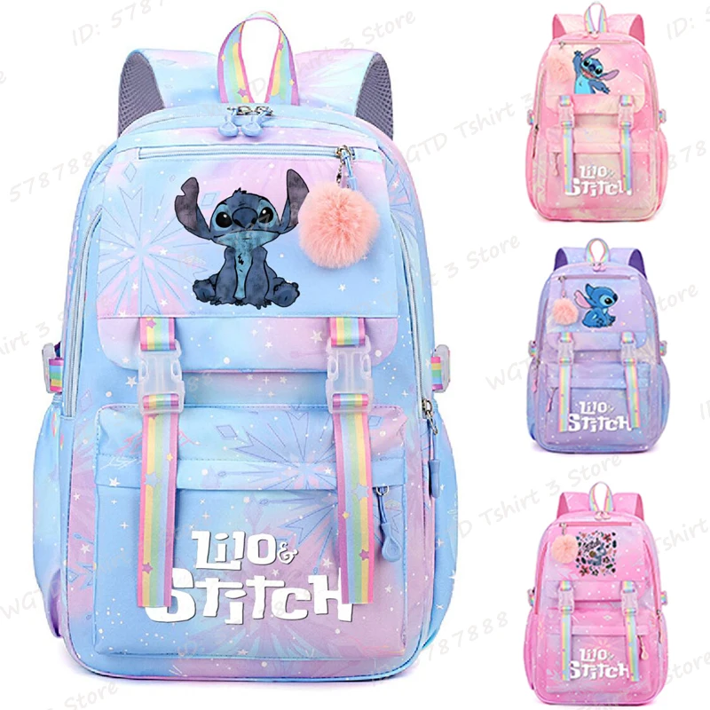Cute Cartoon Disney Stitch Backpack Boys Girls Children Student Cartoon Stitch Schoolbag Anime Large Book Bag Women Travel Bag
Cute Cartoon Disney Stitch Backpack Boys Girls Children Student Cartoon Stitch Schoolbag Anime Large Book Bag Women Travel Bag