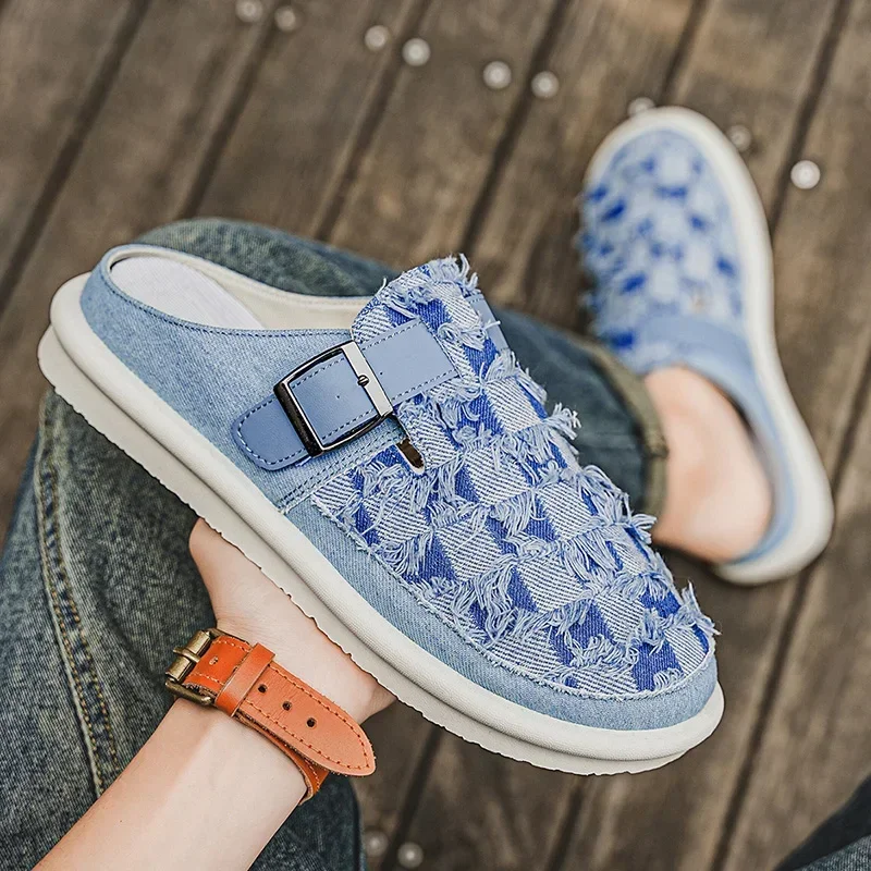 Plus Size47 Personalized Design Men's Lazy One Foot Casual Shoes High-quality Thick Soled Non Slip Outdoor Half Slipper
Plus Size47 Personalized Design Men's Lazy One Foot Casual Shoes High-quality Thick Soled Non Slip Outdoor Half Slipper