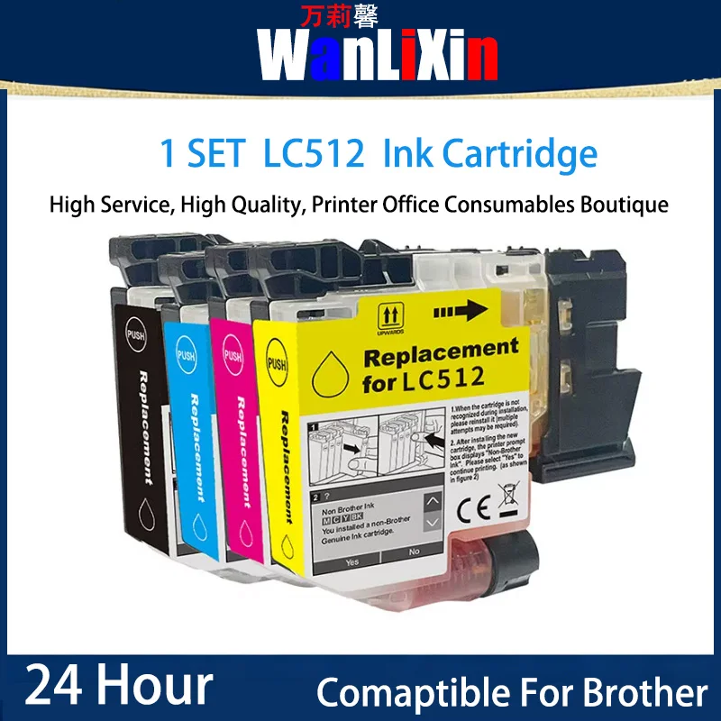 1 комплект чернильных картриджей LC512XL, совместимых с японским принтером Brother MFC-J7310CDW J7110CDW DCP-J7205CDW
1 комплект чернильных картриджей LC512XL, совместимых с японским принтером Brother MFC-J7310CDW J7110CDW DCP-J7205CDW