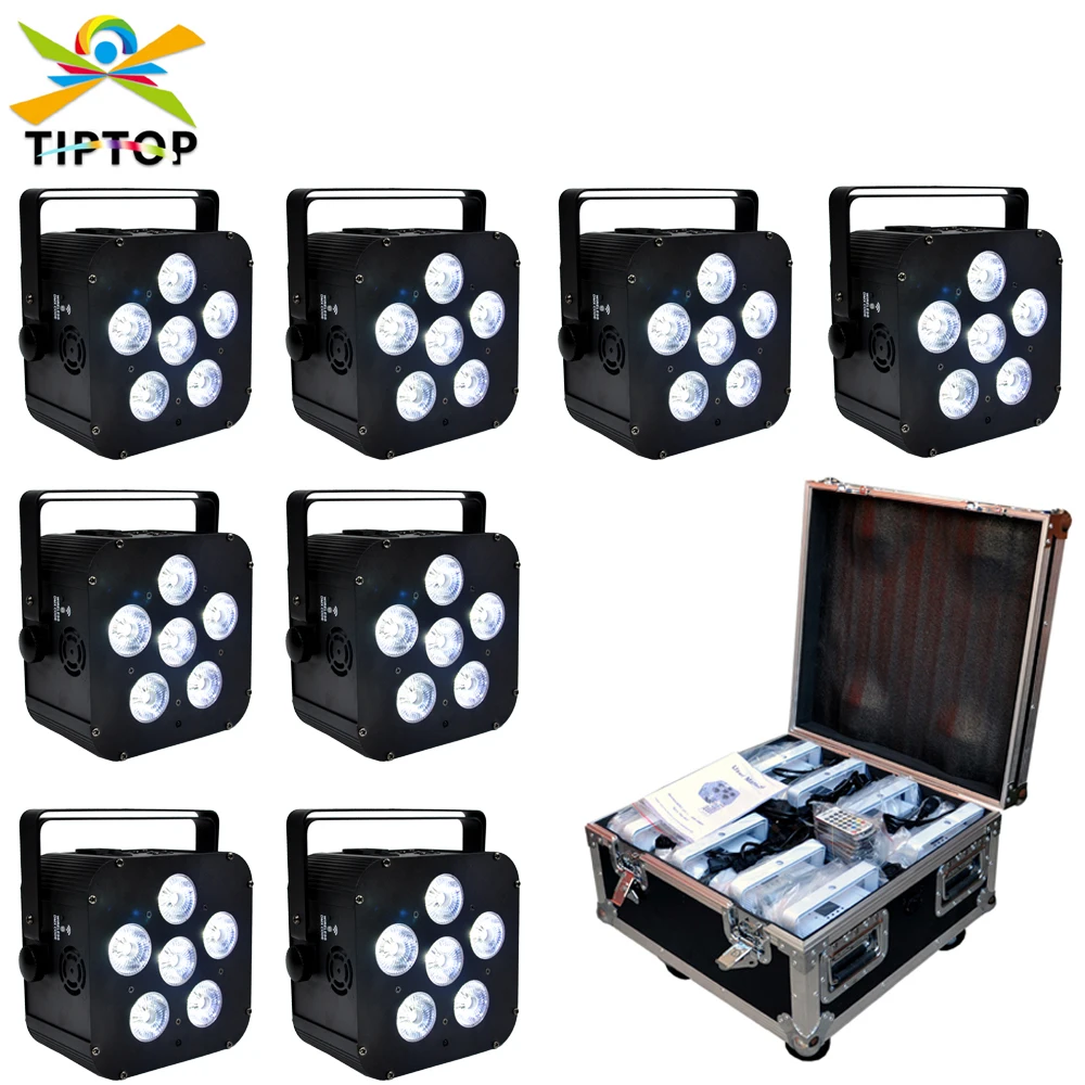 TIPTOP Stage Light TP-B04 6IN1 6x18W Square Battery Wireless Led Par Light DMX512 Professional Stage Lighting 6/10 Channel
TIPTOP Stage Light TP-B04 6IN1 6x18W Square Battery Wireless Led Par Light DMX512 Professional Stage Lighting 6/10 Channel
