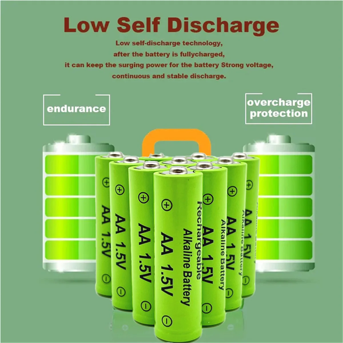 1.5V (AA) rechargeable battery with a wide range of applications and a capacity of 3800mAh
1.5V (AA) rechargeable battery with a wide range of applications and a capacity of 3800mAh