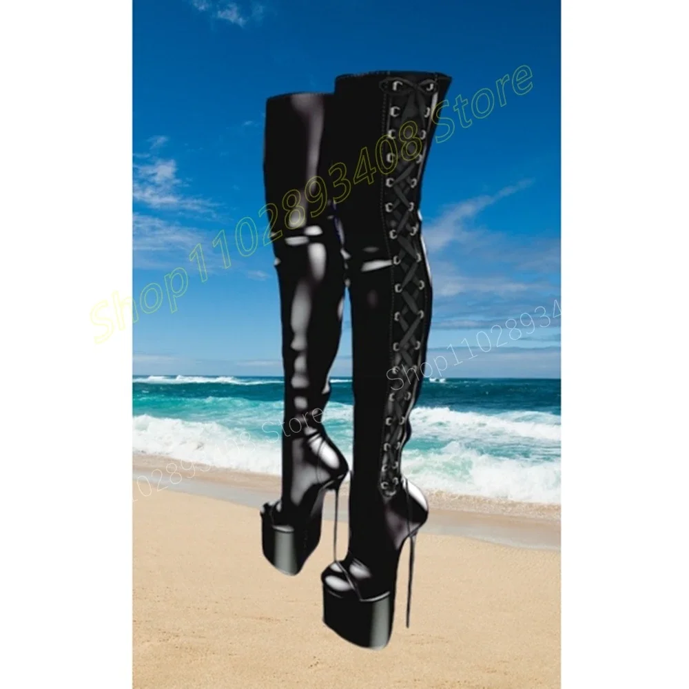 Over the Knee Boots Purple Strappy Platform New Stiletto High Heel Fashion Sexy Women Shoes 2024 Autumn Zapatos Para Mujere
Over the Knee Boots Purple Strappy Platform New Stiletto High Heel Fashion Sexy Women Shoes 2024 Autumn Zapatos Para Mujere