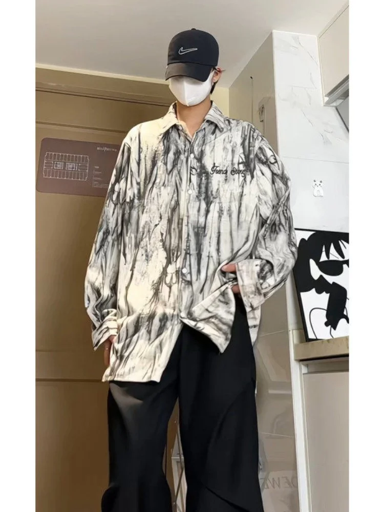 American Retro Tie Dye Long Sve irt Men's High End Corduroy Spring Autumn Loose Fit Sli Brand Casual irt
American Retro Tie Dye Long Sve irt Men's High End Corduroy Spring Autumn Loose Fit Sli Brand Casual irt