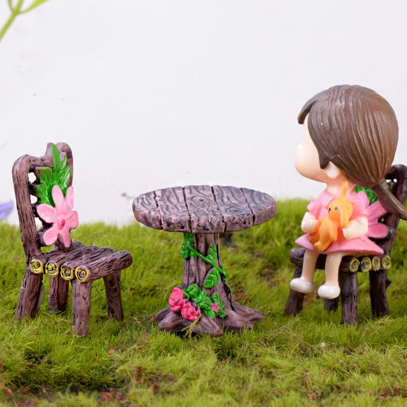 3 sets Kawaii Flower Table and Chair Miniatures Crafts for Moss Microlandscape Decoration Resin Accessory Figurines for DIY
3 sets Kawaii Flower Table and Chair Miniatures Crafts for Moss Microlandscape Decoration Resin Accessory Figurines for DIY
