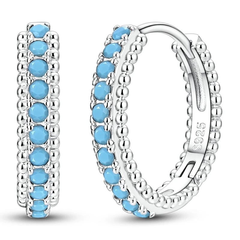 925 Sterling Silver Earrings Women Zirconium Vintage Turquoise Hoop Earring For Anniversary Wedding Jewelry Gifts
925 Sterling Silver Earrings Women Zirconium Vintage Turquoise Hoop Earring For Anniversary Wedding Jewelry Gifts