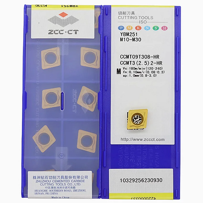 CCMT09T308-HR YBM251 YBD151 YBD102 YBD152 YBD052 ZCC.CT CCMT09T308-HR CCMT32.52 CNC carbide inserts turning inserts 10pcs/box
CCMT09T308-HR YBM251 YBD151 YBD102 YBD152 YBD052 ZCC.CT CCMT09T308-HR CCMT32.52 CNC carbide inserts turning inserts 10pcs/box
