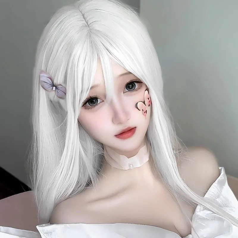 White Middle Lolita Long Straight Hair Chemical Fiber Synthetic Wig | Wig Suitable for Sweet and Cute Style Lori
White Middle Lolita Long Straight Hair Chemical Fiber Synthetic Wig | Wig Suitable for Sweet and Cute Style Lori