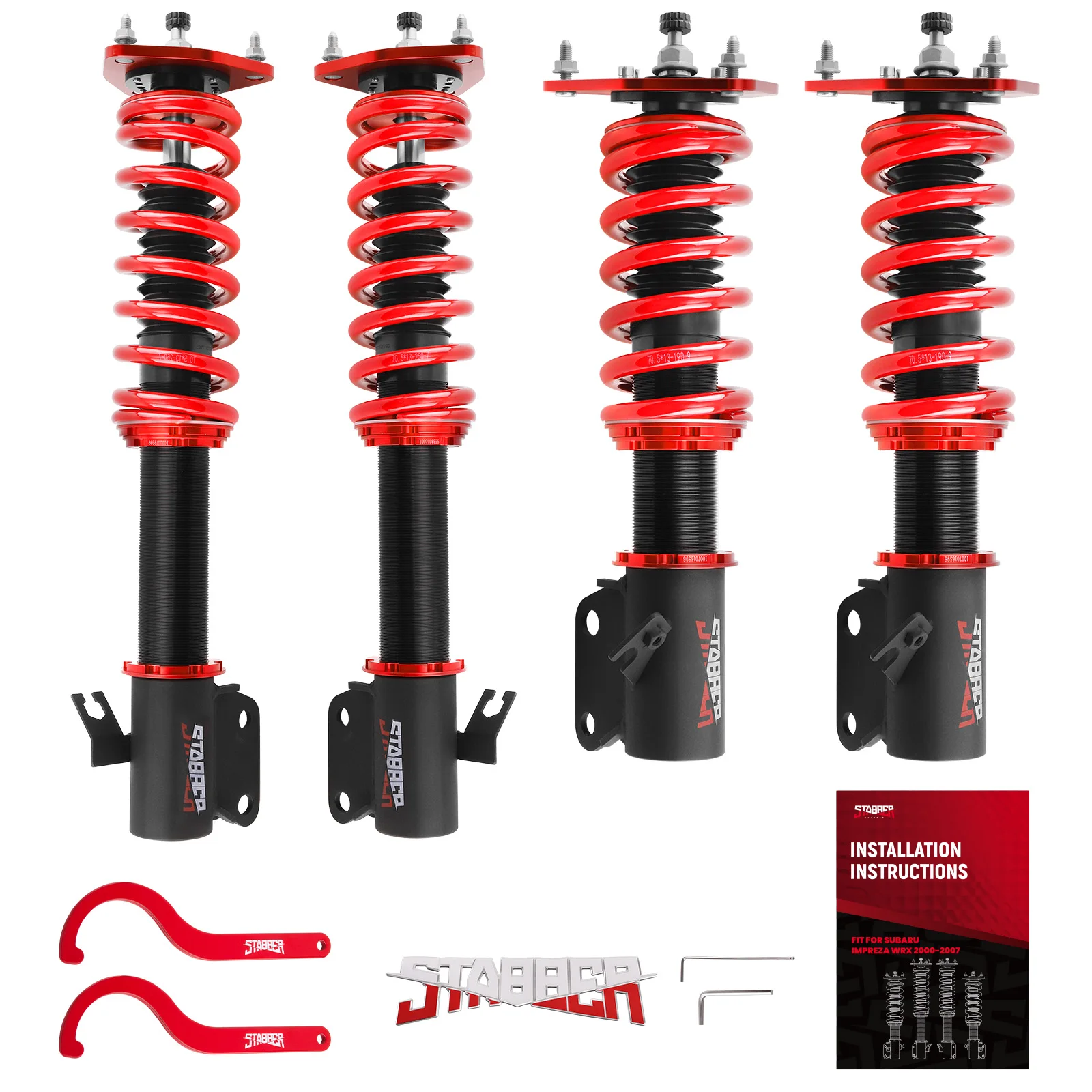 RACING COILOVERS 24 WAY ADJUSTABLE DAMPER FOR SUBARU IMPREZA WRX 02-07
RACING COILOVERS 24 WAY ADJUSTABLE DAMPER FOR SUBARU IMPREZA WRX 02-07