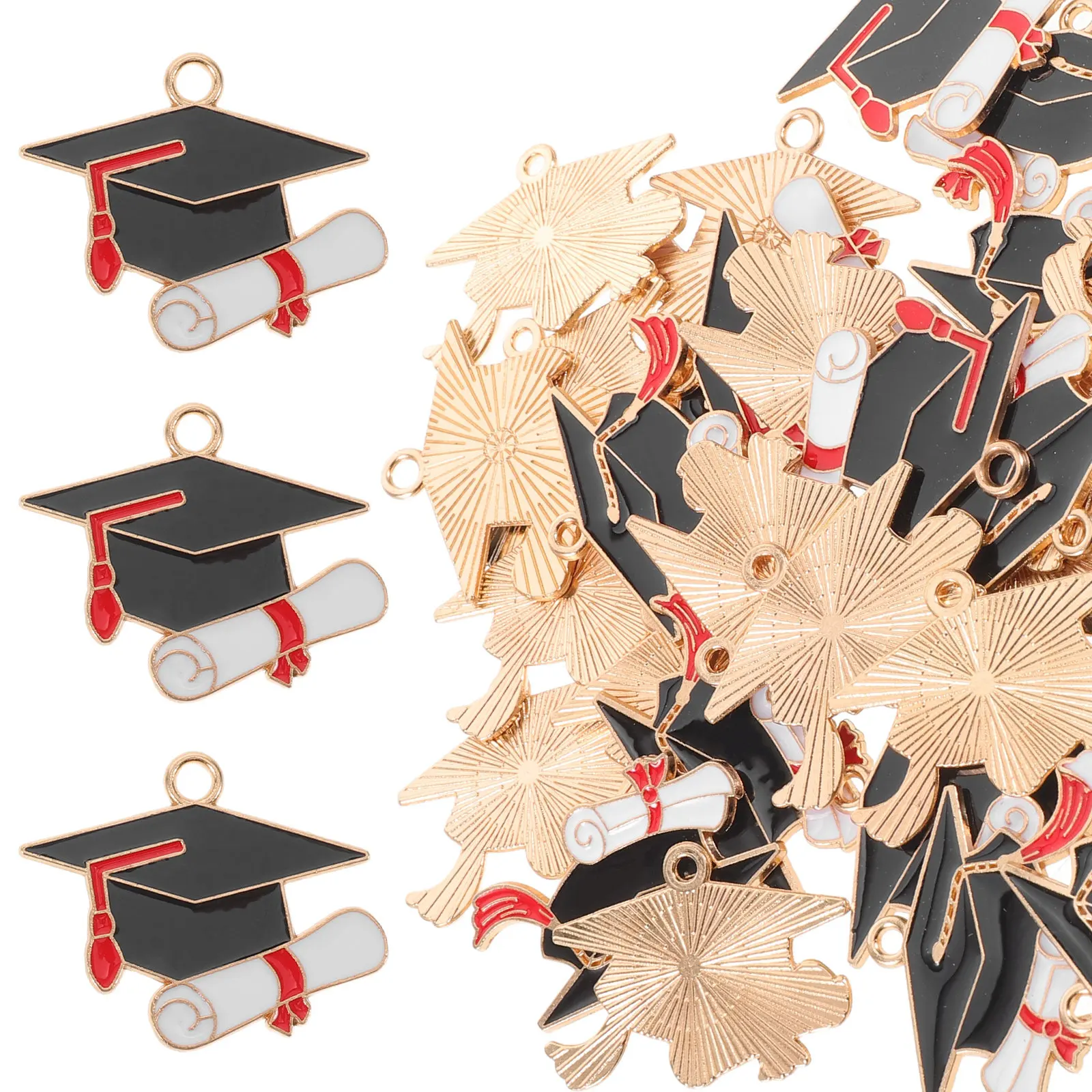 30Pcs Graduation Cap Pendant Charms Metal Enamel Diploma Scroll Design for DIY Jewelry Making Graduation 2026 Gifts for Her
30Pcs Graduation Cap Pendant Charms Metal Enamel Diploma Scroll Design for DIY Jewelry Making Graduation 2026 Gifts for Her