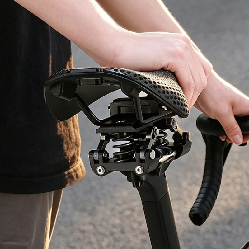 Cycling Comfort Mount with Two Spring Suspension Part and Metal Frame for Daily Pavement Vibration Control 24BD
Cycling Comfort Mount with Two Spring Suspension Part and Metal Frame for Daily Pavement Vibration Control 24BD
