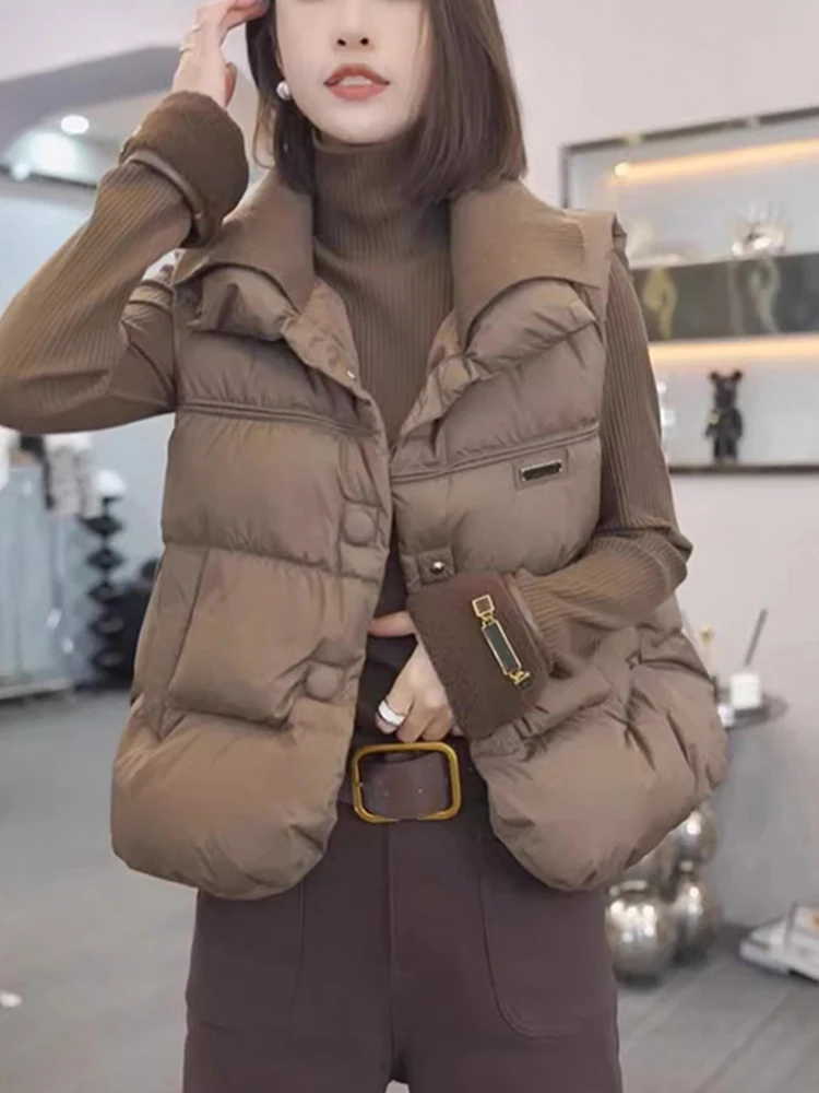 Slimming Warmth ex Svel Hooded Jaet Autumn Winter Faion Comfortable Loose Fit Versatile Outerwear Women's Vest
Slimming Warmth ex Svel Hooded Jaet Autumn Winter Faion Comfortable Loose Fit Versatile Outerwear Women's Vest