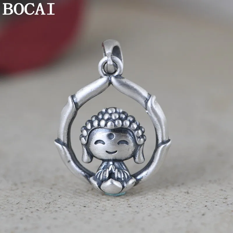 BOCAI New S990 Sterling Silver Jewelry Vintage Personality Cartoon Maitreya Buddha Pendant Women's Selected Gift
BOCAI New S990 Sterling Silver Jewelry Vintage Personality Cartoon Maitreya Buddha Pendant Women's Selected Gift