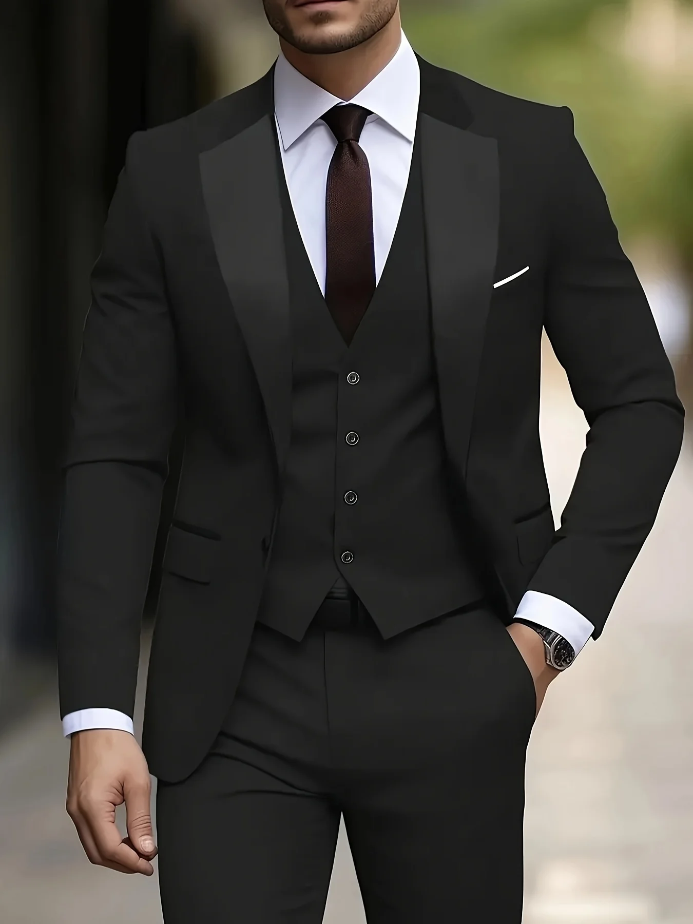 Men's Classic Aesthetic Suit Single Breasted Solid 3-Piece Set
Men's Classic Aesthetic Suit Single Breasted Solid 3-Piece Set