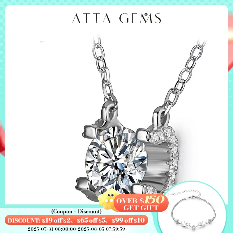 ATTAGEMS Moissanite Diamond Necklace 925 Sterling Silver Jewellery Women Round Shape Jewelry Pendant Moissanite Diamond Necklace
ATTAGEMS Moissanite Diamond Necklace 925 Sterling Silver Jewellery Women Round Shape Jewelry Pendant Moissanite Diamond Necklace