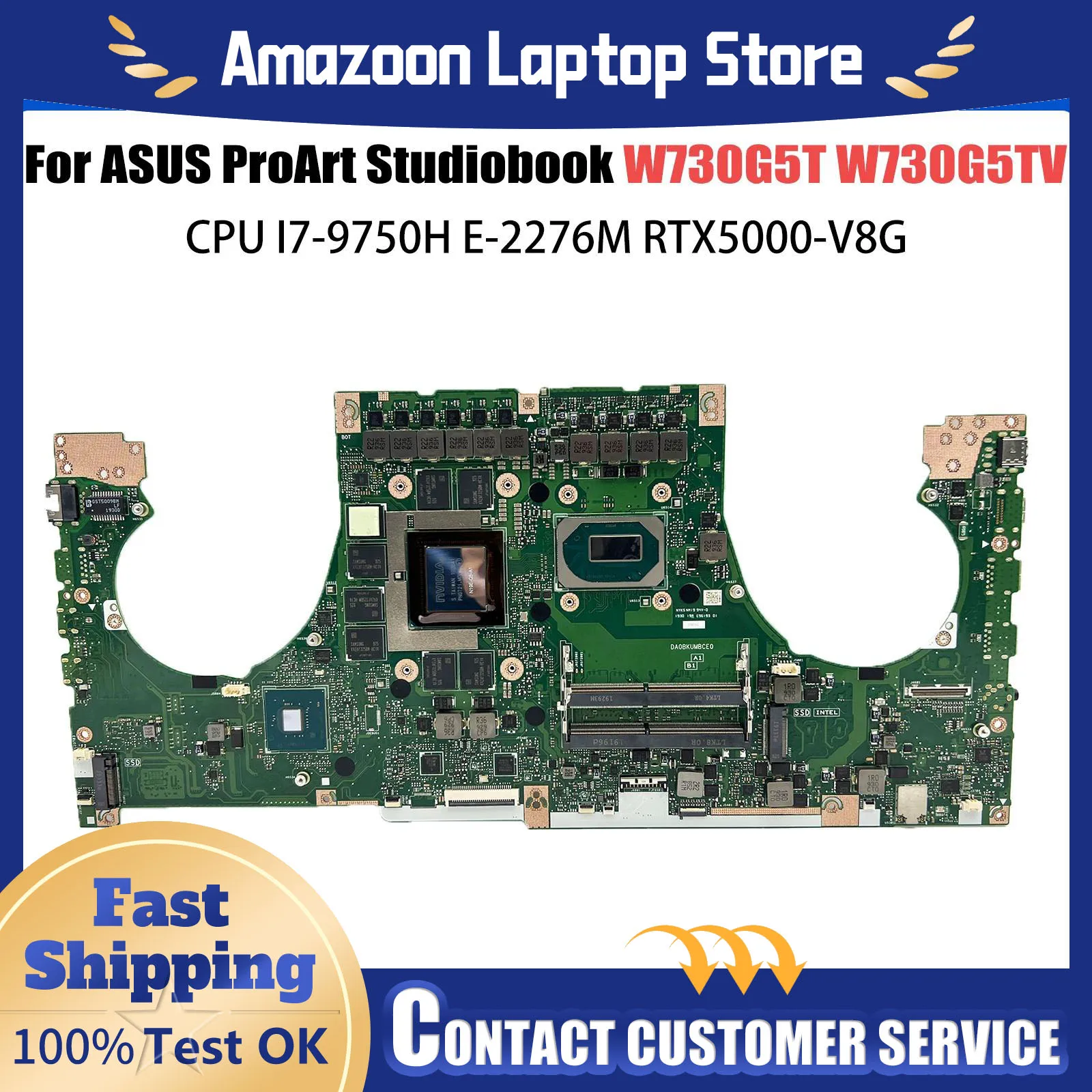 W730G5T Laptop Motherboard For ASUS ProArt StudioBook Pro X W730 W730G5TV Notebook Mainboard With E-2276M CPU RTX5000-V16G GPU
W730G5T Laptop Motherboard For ASUS ProArt StudioBook Pro X W730 W730G5TV Notebook Mainboard With E-2276M CPU RTX5000-V16G GPU