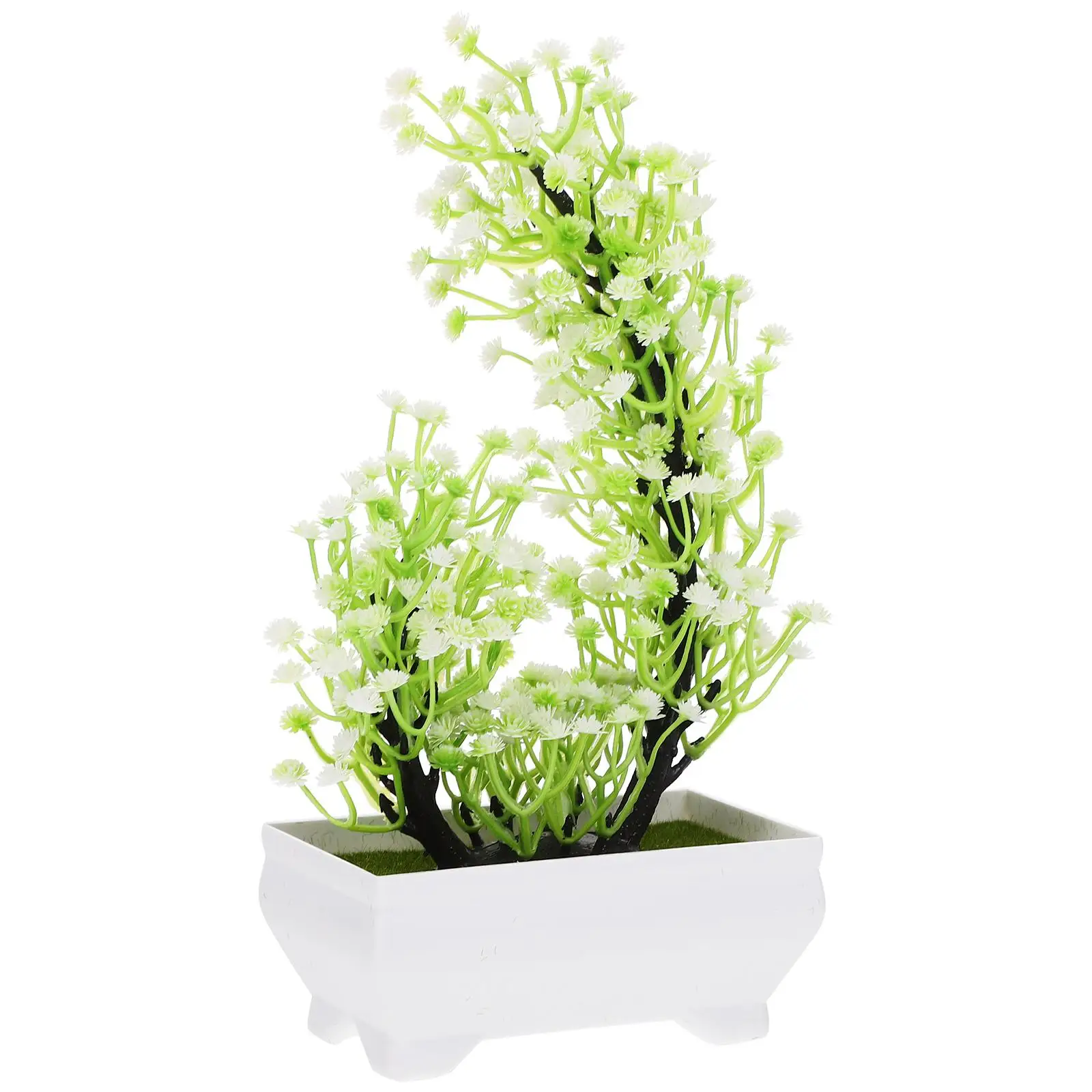 Artificial Potted Plant White Green Indoor Decor Lifelike Plants Desktop Table Bookshelf Window Small Bonsai Home Office nament
Artificial Potted Plant White Green Indoor Decor Lifelike Plants Desktop Table Bookshelf Window Small Bonsai Home Office nament
