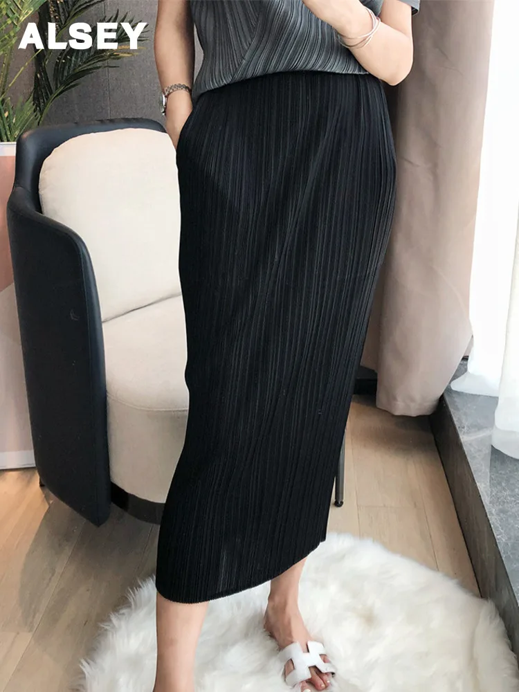 ALSEY Miyake Pleated Women's Skirt Harajuku Style Fashion Elegant Straight Solid Color Casual Half Skirt Women's Spring New
ALSEY Miyake Pleated Women's Skirt Harajuku Style Fashion Elegant Straight Solid Color Casual Half Skirt Women's Spring New