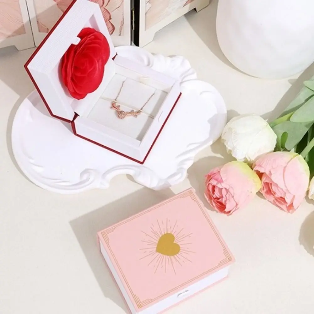 Plastic Book Shape Ring Box Romantic with Soap Rose Jewelry Display Case Jewelry Packaging Ring Gift Box Valentine's Day
Plastic Book Shape Ring Box Romantic with Soap Rose Jewelry Display Case Jewelry Packaging Ring Gift Box Valentine's Day