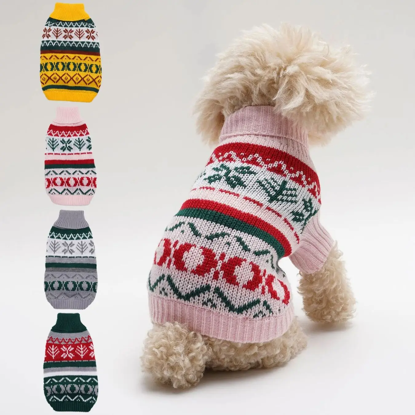 4 Pack Pet Sweaters Autumn Winter Plaid Knitted Warm Clothes for Schnauzers Chihuahuas Classic Double Deer Pattern Dog Clothes
4 Pack Pet Sweaters Autumn Winter Plaid Knitted Warm Clothes for Schnauzers Chihuahuas Classic Double Deer Pattern Dog Clothes