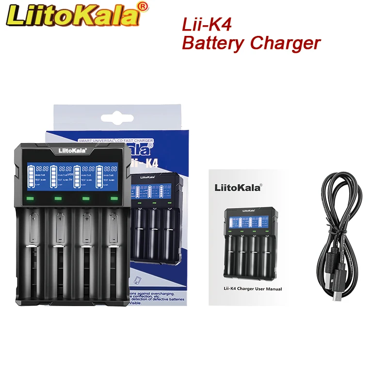 Новый продукт, зарядное устройство Liitokala Lii-KU 18650, 3,7 В 18650 26650 18350 16340 18500 14500 1,2 В AA AAA с ЖК-дисплеем, умное зарядное устройство
Новый продукт, зарядное устройство Liitokala Lii-KU 18650, 3,7 В 18650 26650 18350 16340 18500 14500 1,2 В AA AAA с ЖК-дисплеем, умное зарядное устройство