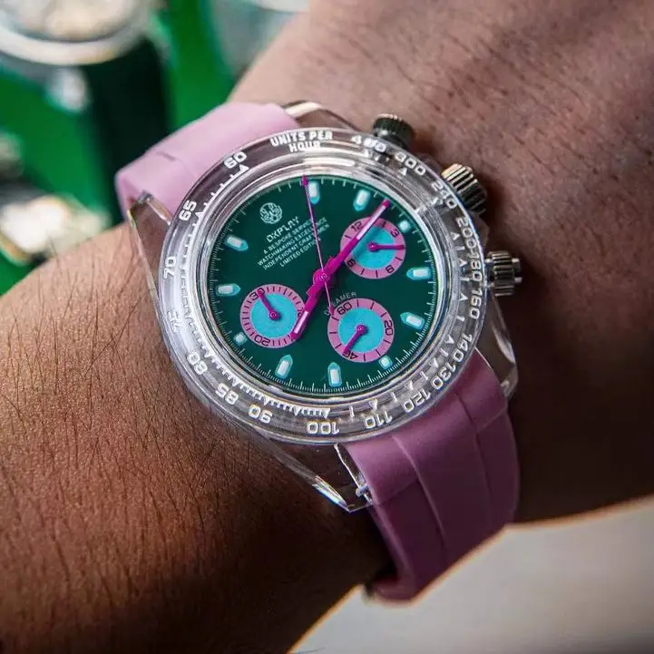 OKPLAY Men Chronograph Watch Pilot 39.5mm Quartz Wristwatch Acrylic Case Sapphire Mirror 100M Waterproof Luminous VK63
OKPLAY Men Chronograph Watch Pilot 39.5mm Quartz Wristwatch Acrylic Case Sapphire Mirror 100M Waterproof Luminous VK63
